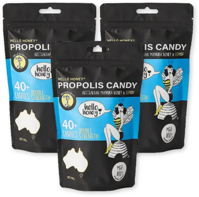 헬로허니 UMF20+호주 뉴질랜드 프로폴리스 마누카꿀 캔디 MGO800+ 더블스트랭스 호주아저씨 이루웰, 140g, 3개 - 쿠팡