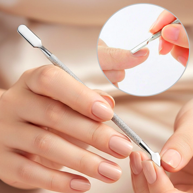 전문가용 스테인리스 네일 푸셔, 1개, 실버