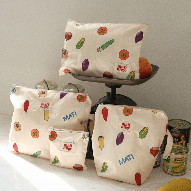 마티앙쥬 어린이집 방수 파우치 양치컵 식판 기저귀 유치원 준비물 가방, 구황작물