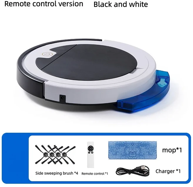 타이머와 리모컨이 있는 휴대용 스마트 진공 청소 로봇, 01 Style 1 White