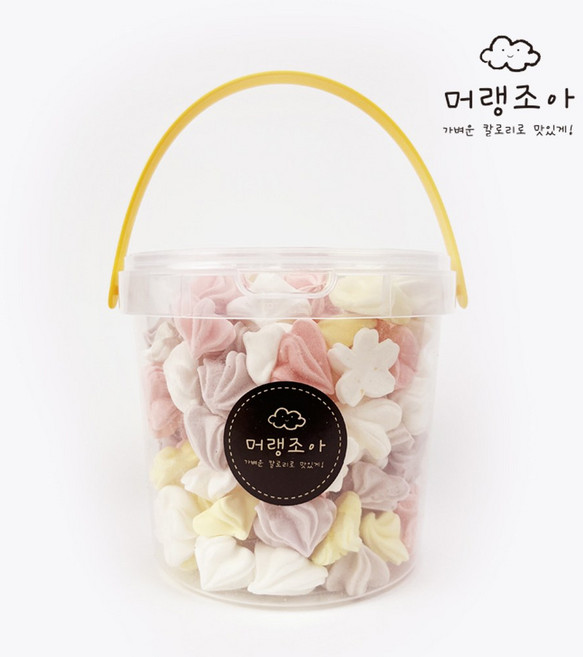 머랭조아 머랭쿠키 대용량 1.5L 버켓 100g, 2_벚꽃 (버켓1.5L), 1개