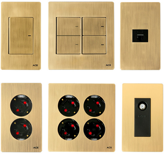 골드 스위치 콘센트 커버 금색 금장 모음, 01)스위치1구, 1개