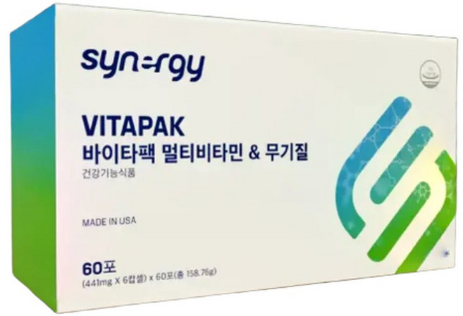 시너지 바이타팩 멀티비타민 무기질, 153g, 1개