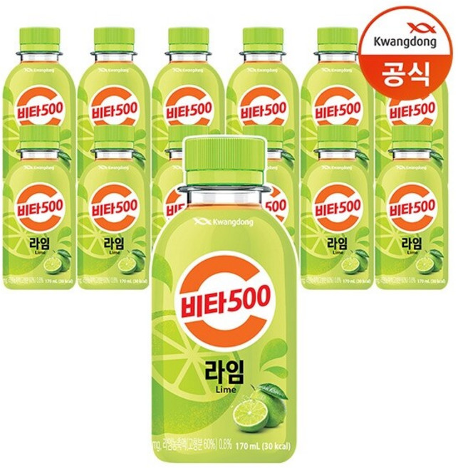 [광동직송] 비타500 라임 170ml x12개, 12개