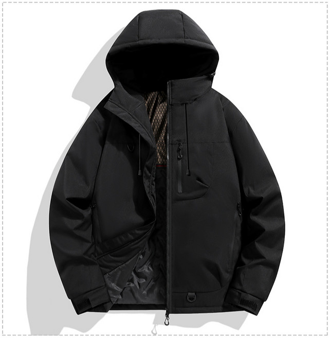 石墨烯防風防水保暖外套 - 冬天登山加絨夾克