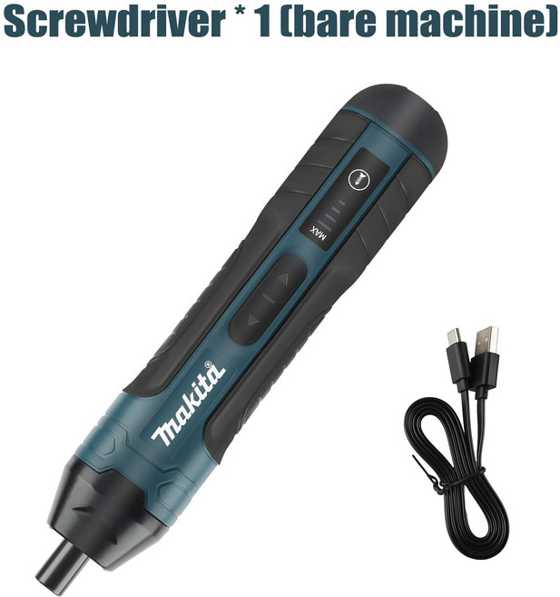 드라이버Makita 무선 전기 스크루 드라이버 1300mah 충전식 조정 전원 드릴 다기능 분해 토크 수리 도구, 01 Electric Screwdriver, 1개