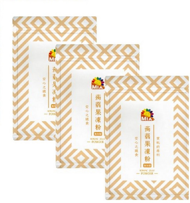 MIA 蒟蒻果凍粉 無加糖配方, 3袋, 300g