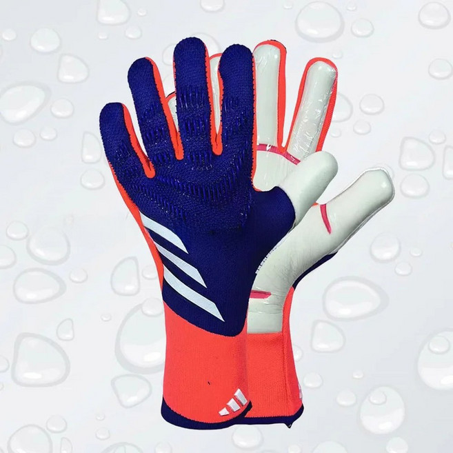 두꺼운 미끄럼 방지 공급 라텍스 스포츠 성인용 축구 골키퍼 새로운 스타일 장갑 엔터테인먼트, 블랙 블루 + 6 [어린이 스타일]], 1개, 블랙 블루 6 스타일