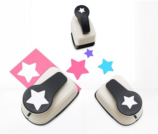 귀여운 별 모양 펀칭기 1공 펀치, 1개, 별 25mm