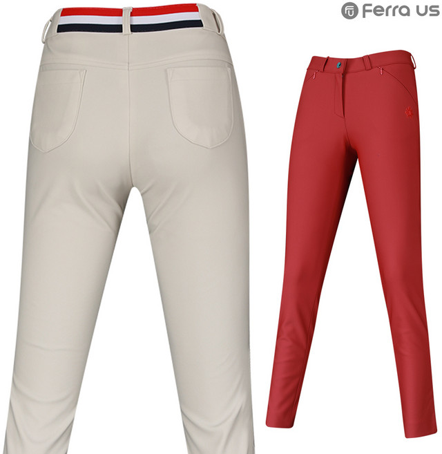 골프연습용품 골프용품 페라어스 여성 사선지퍼포켓 스판 골프바지 APBU8216W