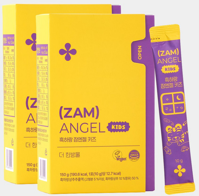 더한방울 흑하랑 잠엔젤 키즈 2박스(30포), 150g, 2개