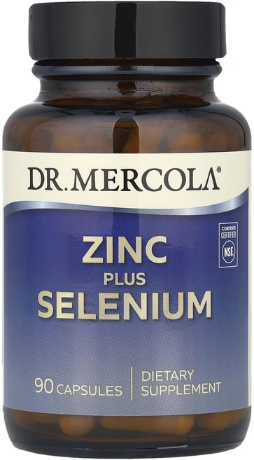 단백질 비타민 철분 마그내슘 칼슘 Dr. Mercola 아연 플러스 셀레늄 캡슐 90정 고루고루섭취해주세요, Dr Mercola 아연 플러스 셀레늄 캡슐 90정, 1개 - 쿠팡