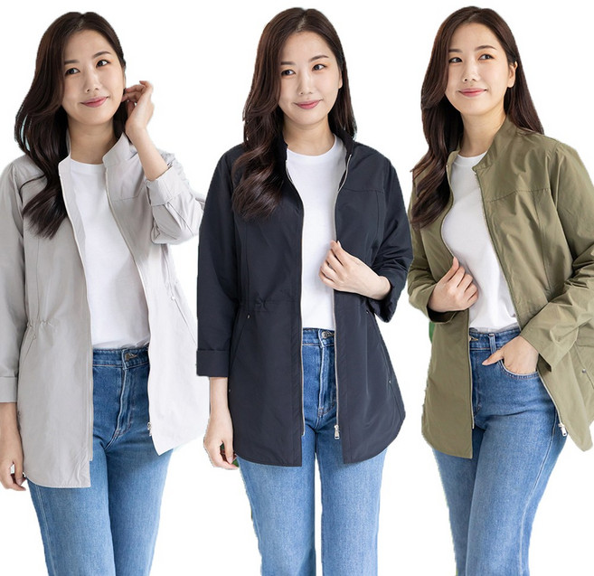 다미웨어 여성 봄 가을 홑겹 점퍼 바람막이 데일리룩 국내생산