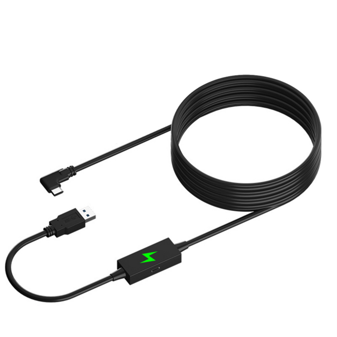 Oculus Quest 2/Pro용 VR 링크 케이블 VR 헤드셋 액세서리 및 게이밍 PC용 USB 3.0 Type a To C 케이블, 검은색