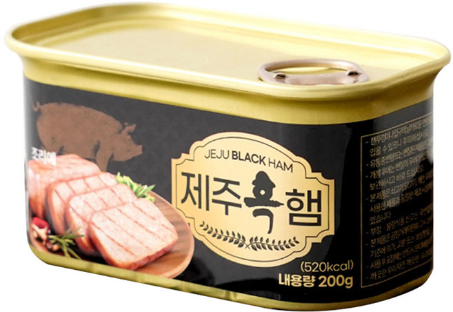 제주상회 흑돼지 90% 함유 흑돈 캔햄, 2개, 200g