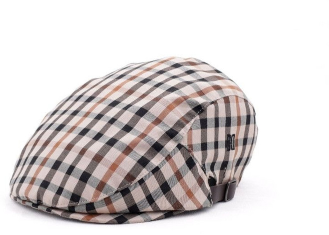 [백화점매장] 닥스 ACC [백화점 선물포장] 모자 헌팅캡 남성 중년 신사 베레모 체크 브라운 L01