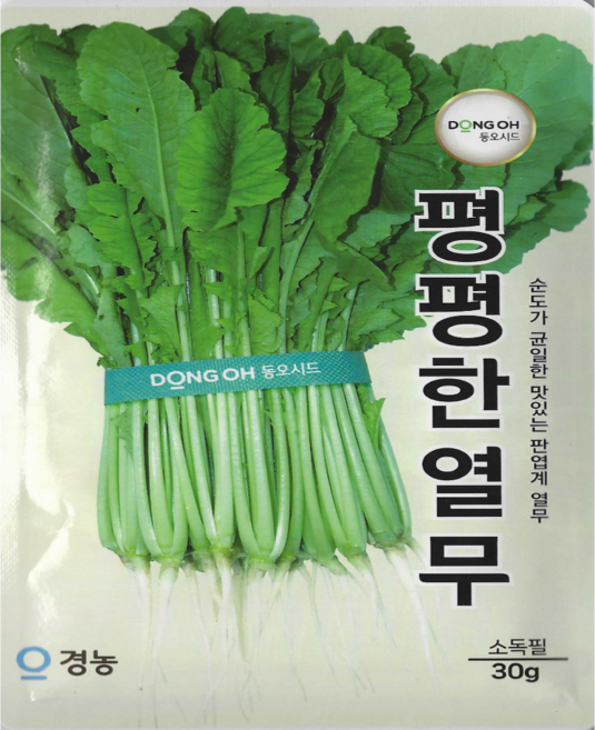 동오시드 평평한 얼무 씨앗 여름열무 판엽형 열무 재배용 30g, 1개