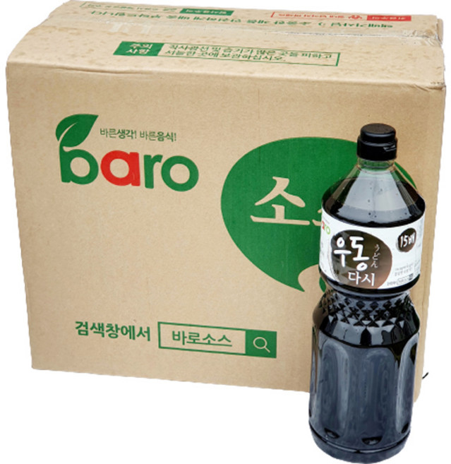 바로 우동다시 15배희석 우동육수 쯔유 어묵국물 메밀소바, 2kg, 8개