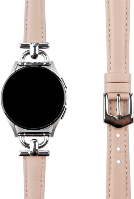 모할랩 갤럭시워치 호환 슬림 라벨르 가죽 스트랩 20mm, 01 라이트핑크