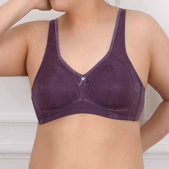 ¶▶쏘로사떼 (BR1672) 은은한 쟈가드 꽃무늬 노와이어 몰드 런닝형 빅사이즈 B컵브라◀†underwear @0516AP 속옷 *:D+:KangV