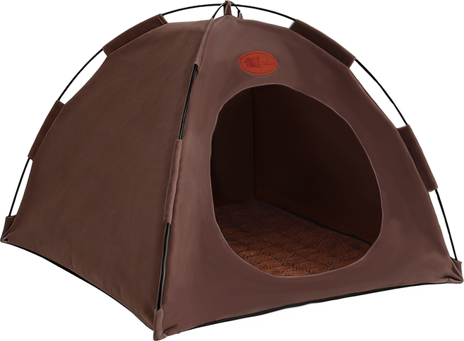 YYT 고양이 강아지 숨숨집 애완동물 실내용 텐트, 1개, 브라운