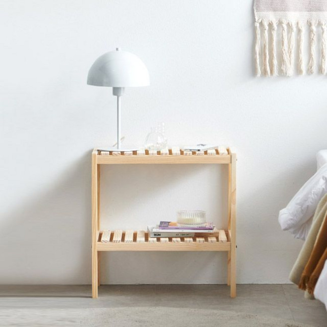 간편한 280 미송 원목 2단 선반 500 1color luc*0938Jq, 내추럴