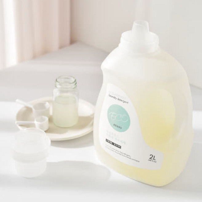 에코라운드 세탁세제 중성 온가족 울샴푸 아기 유아 무향료, 2L, 1개
