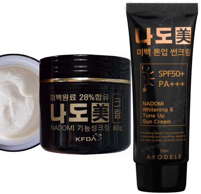 나도미 기미아웃 미백원료28% 크림 80g + 나도미 톤업미백썬크림 70g / 총2개, 1개