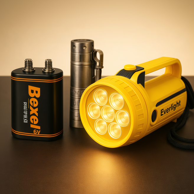 루미온 초강력 LED 손전등, 옐로우, 1개