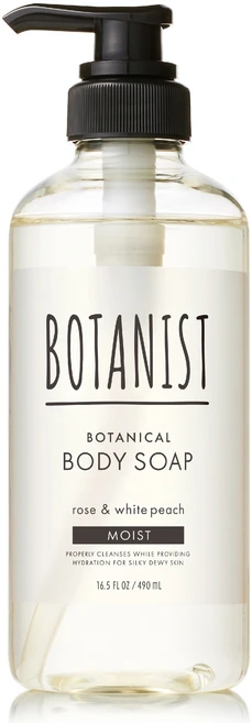 보타니스트 보태니컬 바디 솝 모이스트 로즈 & 화이트 피치 향, 490ml, 1개 - 쿠팡