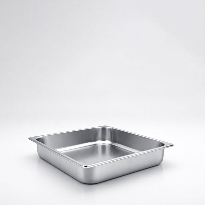 강화 스테인리스 사각 업소용 주방 냉장고 반찬 스텐밧드 견고한 바트 용기, 1개, 높이 6.5센치 본체