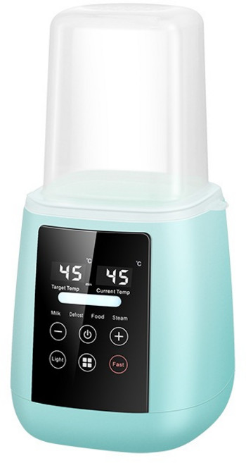 多功能溫奶器 6合1 快速加熱 恆溫調乳 夜燈消毒 適用多種奶瓶, 1個, 綠色