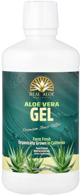 Real Aloe Aloe Vera Gel 32 fl oz (946 ml), Real Aloe, Aloe Vera Gel, 32 f, 1개 - 쿠팡