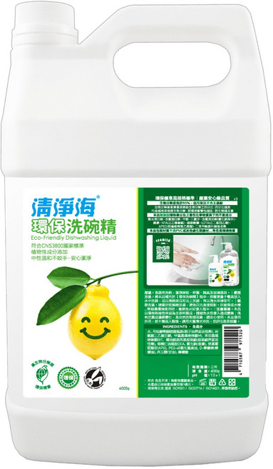 清淨海 環保洗碗精, 4kg, 1桶
