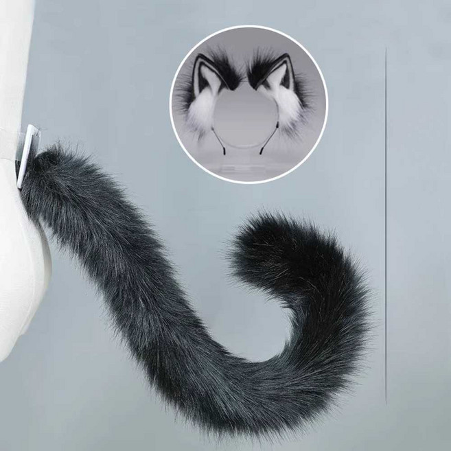 움직이는 여우 귀 전동 동물 코스튬