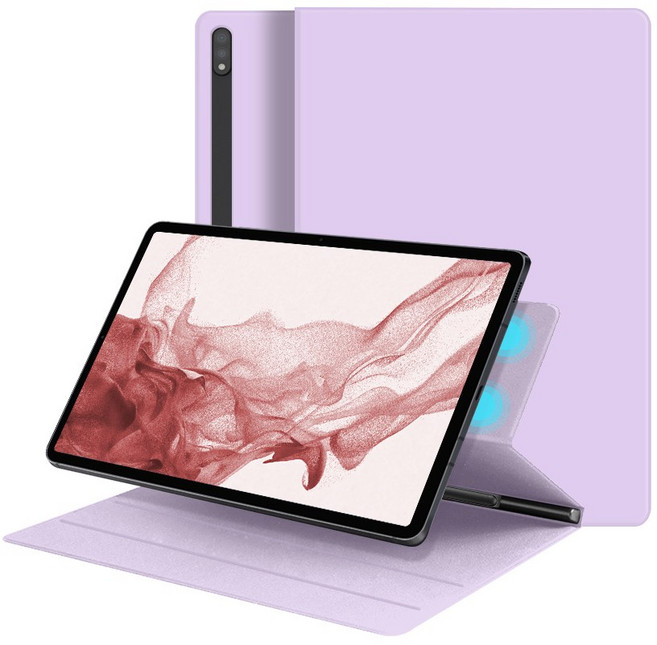 제이로드 갤럭시 탭 호환 폴리오 S펜 홀더 케이스, 라이트퍼플