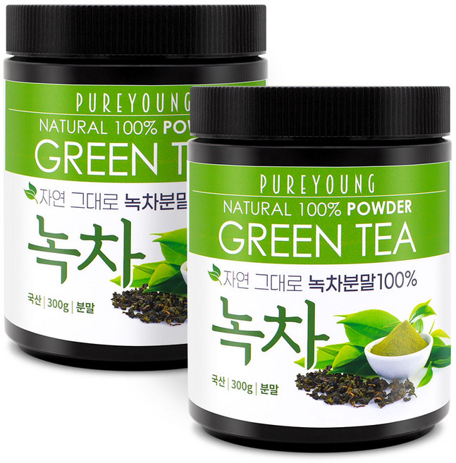 퓨어영 국내산 녹차가루 300g 녹차잎300g 녹차모음, 녹차가루300g＋300g