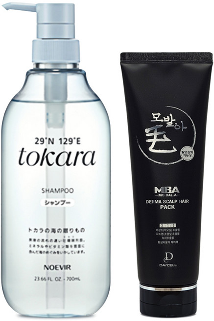 노에비아 도카라 씨 미네랄 샴푸 S 700ml+모발아 더마 스칼프 헤어팩 270ml, 1개, 700ml