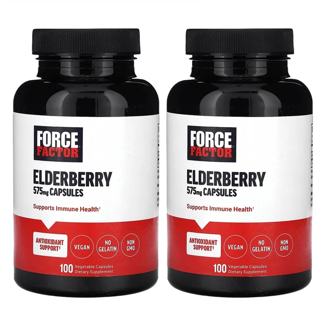 포스팩터 삼부커스 엘더베리 1150mg 100베지캡슐 X 2개, 100정, 2개(100캡슐＋100캡슐) - 쿠팡