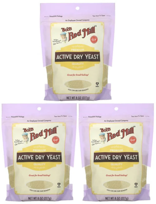 밥스레드밀 드라이 이스트 활성 건조 효모 글루텐프리 Dry Yeast 227g x3개 - 쿠팡