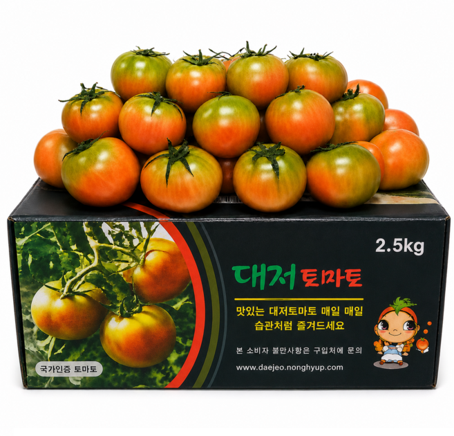 [마지막특가] 시즌종료행사 대저토마토 짭짤이, 1박스, 2.5kg (L)