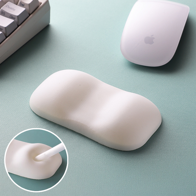 피키베어 실리콘 말랑 마우스 손목 받침대, 1개, 화이트