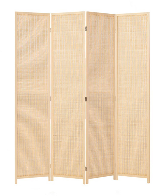 요고바라 인테리어 라탄 파티션 원목 칸막이 가리개 3~8단 단추가 가능, 3단, 사각원목