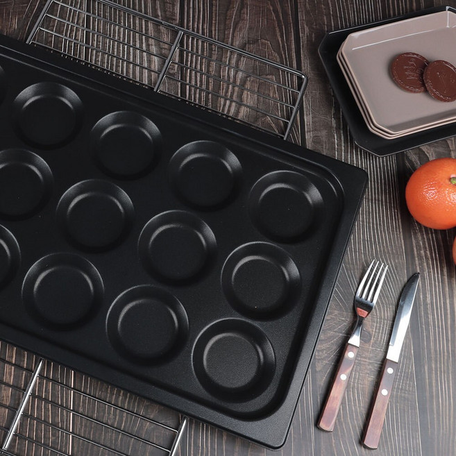 YS 스텐 15구 원형 오븐팬 VV 계란 빵 쿠키 판 530X325, 01.오븐 15구 에그팬 (228079), 1개