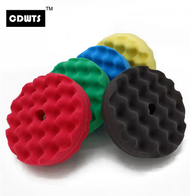 CDWTS-8 인치 양면 스폰지 폴리시 휠 195mm 차체 연마 울트라 파인 폼 폴리싱 패드 6 가지 색상 가능, [05] 빨간색