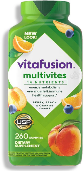 (1/2/3/4/5/6병 택1) 비타퓨전 멀티비이트 멀티비타민 구미260개입 / Vitafusion MultiVites MultiVitamin Gummies 260 gummies, 1개, 260정