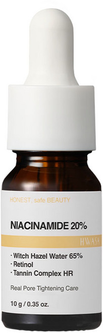 화사 나이아신 20% 모공 축소 수 면적 깊이 개선 포어 타이트닝 앰플, 1개, 10ml