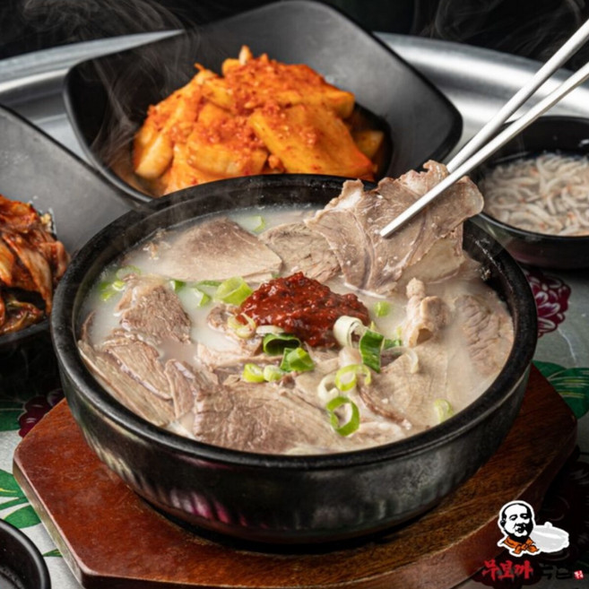 [무보까국밥] 국내산 한우사골 한돈 돼지국밥 600g x 3팩 부산맛집, 3개