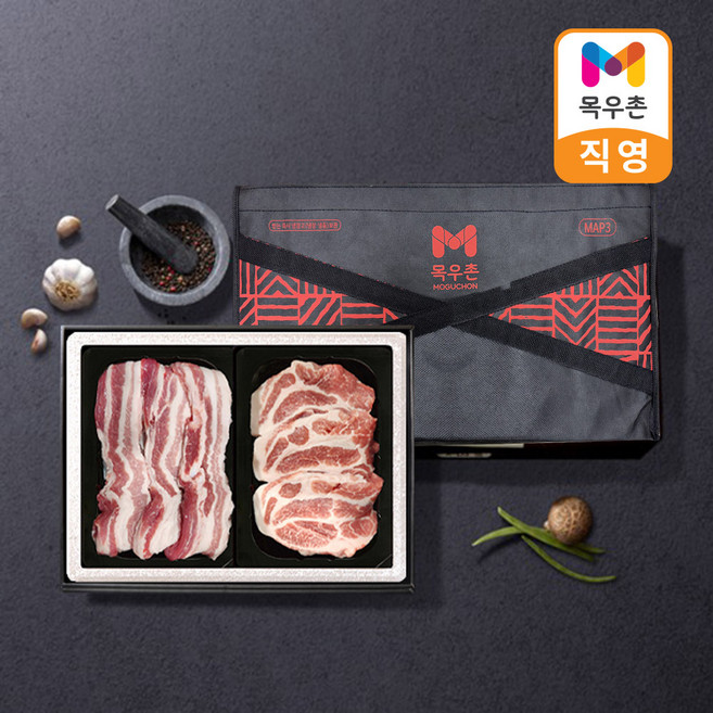 목우촌 한돈 삼목 선물세트삼겹살 500g+목살 500g, 1, 500g