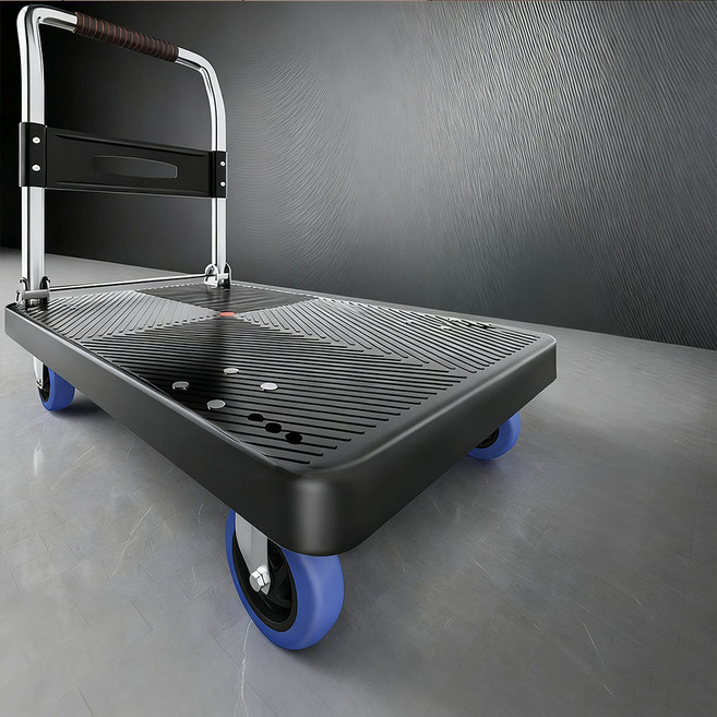 掌納 手推車 靜音摺疊平板車, 1個, 66*40配3寸輪（100斤）